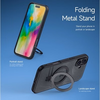 Dėklas Dux Ducis "Aimo Mag Stand" Apple iPhone 16 Plus juodas