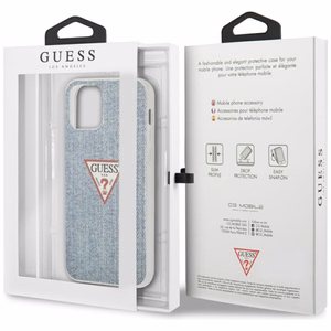 Guess GUHCP12SPCUJULLB iPhone 12 mini 5.4" mėlynas/šviesiai mėlynas kietas dėklas Jeans kolekcija