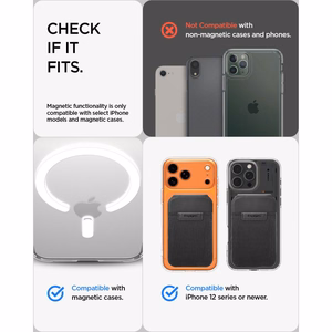 Spigen Slim Fold S314-4 magnetinis „MagSafe“ kortelių dėklas telefonui – juodas