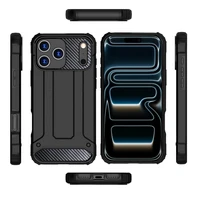 Šarvuotas anglies dėklas telefonui Iphone 17 Pro Max juodas