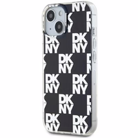 DKNY IML languotas mono raštas dėklas telefonui iPhone 15 Plus / 14 Plus - juodas