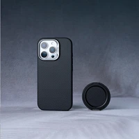 Benks Magnetinis Armor Pro Kevlar dėklas telefonui iPhone 16 Plus - metalinis rėmas 600D - juodas (m)