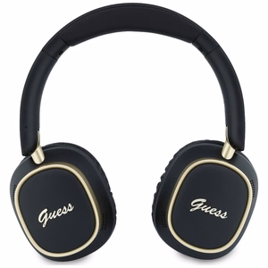 Belaidės ausinės Guess ENC Rectangle Metal Script, juodos