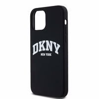 DKNY Skystas silikoninis baltas spausdintas logotipas magnetinis dėklas telefonui iPhone 12/12 Pro - juodas