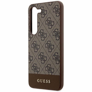 Guess 4G Stripe Collection dėklas telefonui Samsung Galaxy S24+ - rudas