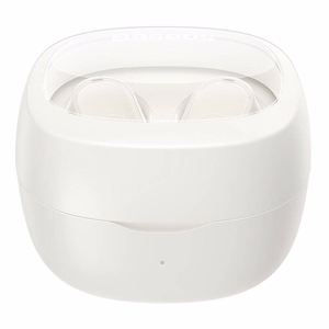 Belaidės ausinės "Baseus Bowie WM02 TWS", "Bluetooth 5.0" (baltos spalvos)