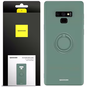 Spacecase Silikoninis dėklas su žiedu Galaxy Note 9 tamsiai žalias