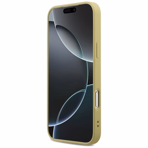 Guess Fiksuotas Blizgus Didelis 4G dėklas telefonui iPhone 17 Pro Max - auksinė
