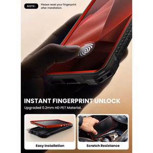 Supcase ArmorBox Mag MagSafe Dėklas for Samsung Galaxy S26 Ultra - raudonas and juodas