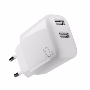 Puro PROLITE 10W 2x USB-A sieninis įkroviklis - baltas