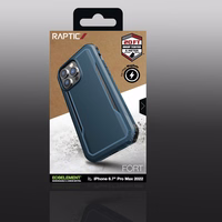 Raptic X-Doria Fort dėklas iPhone 14 Pro Max su Magnetine šarvuota mėlyna danga