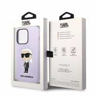 Karl Lagerfeld KLHCP14XSNIKBCU iPhone 14 Pro Max 6.7" kietas dėklas violetinis Silikon Ikonik