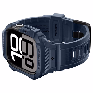 SPIGEN RUGGED ARMOR “PRO” V2 APPLE WATCH 10 / 11 (42 MM) tamsiai mėlynas