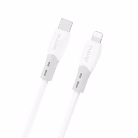 Dudao L25SX 30W USB-C - Lightning laidas with Soft Silicone Braid 1m - baltas