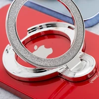 Telefono stovas CIRCLE GLITTER – lipnus – sidabrinis