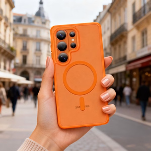 Tech-Protect Magmat MagSafe Dėklas for Samsung Galaxy S26 Ultra - oranžinis Matinis