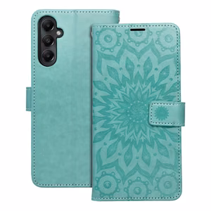 MEZZO knygos tipo dėklas telefonui SAMSUNG A05s su mandala, žalias
