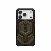 UAG Urban Armor Gear dėklas MONARCH PRO suderinamas su MagSafe iPhone 17 Pro kevlaras elementinė žalia