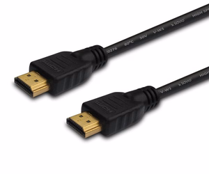 SAVIO CL-195 HDMI kabelis 2 m, juodas, paauksuotos jungtys, 2.0 versija high speed, ethernet/3D