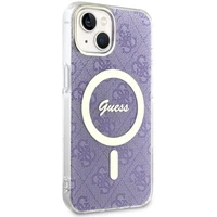 Guess GUHMP14MH4STU iPhone 14 Plus 6.7" violetinis/violetinis kietas dėklas 4G Magnetinis