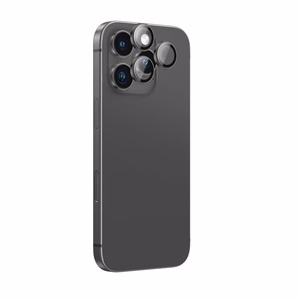 AmazingThing AR Aluminum 3 Lens Glass с рамкой объектива камеры для iPhone 16 Pro / 16 Pro Max - чёрный