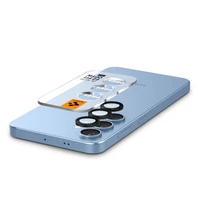 Spigen Optik Pro GLAS.TR EZ FIT 2 komplekti kameros dangteliui Samsung Galaxy S25 - juodas