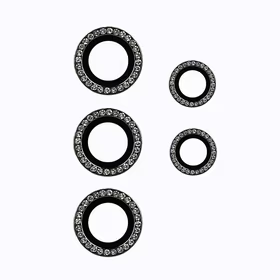 Grūdintas stiklas HARD DIAMOND kamerai (LENS) Samsung Galaxy S24 Ultra juodas (5 vnt. lęšiai)