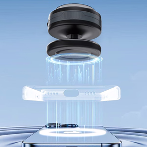 Dudao F24MAX Car Holder with 15W Wireless Charger, MagSafe Compatible, with Automatic Suction Cup - Black