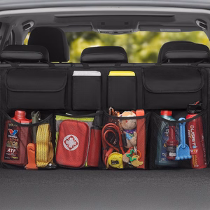 Wozinsky Large Car Organizer for Back Seat Backrest and Trunk - Black
