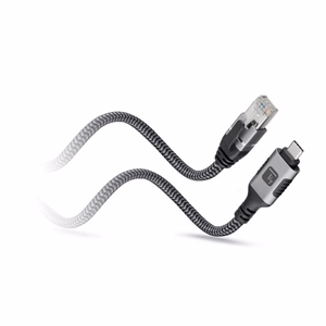 Techly ICOC U3C-RJ45-030 tinklo laidas Sidabrinis, Juodas 3 m Cat6 F/UTP (FTP)