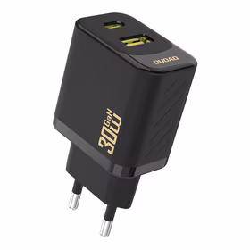 Dudao A27TEU PD 30W GaN USB-A USB-C Wall Įkroviklis - Juodas