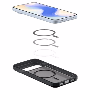 Spigen Ultra Hybrid Mag case for Google Pixel 10 Pro XL, with MagSafe, clear and black