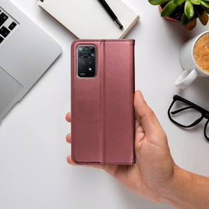 SMART MAGNETO knygos tipo dėklas telefonui REALME 15T 5G burgundiškas