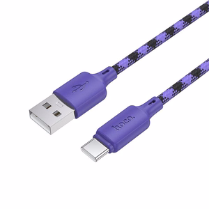 Кабель USB A - USB C Hoco 3A 1 м X116 градиент фиолетовый