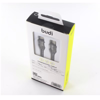 Budi - USB-C to USB-C laidas, 2.4A, 1 m (juodas)