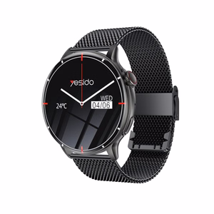 YESIDO SMARTWATCH BT 5.2 300mAh IP67 WITH 2 STRAPS juodas