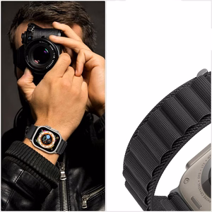 TECH-PROTECT NYLON PRO APPLE WATCH 4 / 5 / 6 / 7 / 8 / 9 / SE / ULTRA 1 / 2 (42 / 44 / 45 / 49 MM) ORANŽINIS
