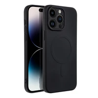 Silikoninis Magnetinis dėklas telefonui, suderinamas su MagSafe, skirtas iPhone 14 Pro Max, juoda