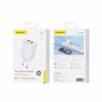 Įkroviklis Foneng EU63 2.4A 2xUSB-A baltas