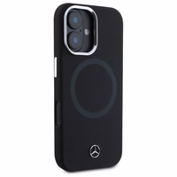 Mercedes MEHMP16S23SUTTK iPhone 16 6.1" juodas/juodas kietas dėklas Silikoninis Toninis Logotipas MagSafe
