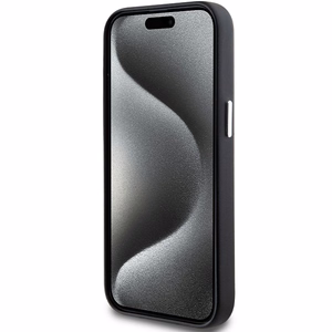 BMW parašas apvyniotas metalinis magnetinis dėklas telefonui iPhone 15 Plus / 14 Plus - juodas