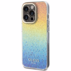 Guess IML Faceted Mirror Disco Iridescent dėklas telefonui iPhone 14 Pro - įvairiaspalvis