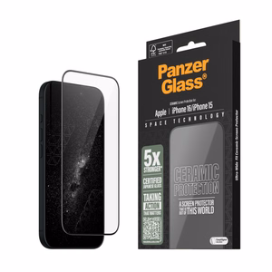 PanzerGlass keraminis apsauginis stiklas iPhone 16 6.1" Ultra-Wide Fit 2853