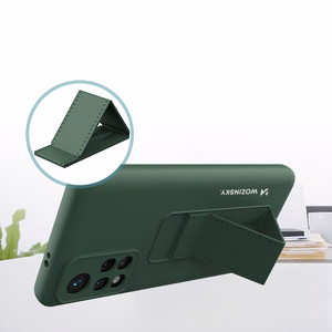Wozinsky Kickstand Case silikoninis dėklas su stovu Xiaomi Redmi 10 juodas
