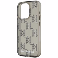 Karl Lagerfeld IML Mono KL Pattern & Cord dėklas telefonui iPhone 15 Pro - juodas