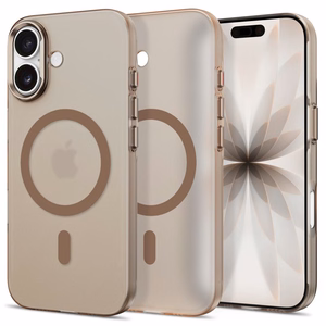 Tech-Protect MagZero MagSafe dėklas, skirtas iPhone 17, matinis smėlio ir rudos spalvų