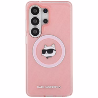 Karl Lagerfeld IML Repeated Choupette MagSafe Dėklas for Samsung Galaxy S26 Ultra - rožinis