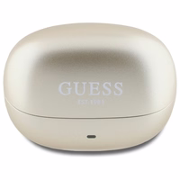 Guess Bluetooth ausinės GUTWST88MCTGD TWS + įkrovimo stotelė auksinės/auksinės kapsulė spausdintas logotipas