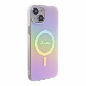 Guess GUHMP15MHITSP iPhone 15 Plus 6.7" rožinis/rožinis kietas dėklas IML Iridescent MagSafe