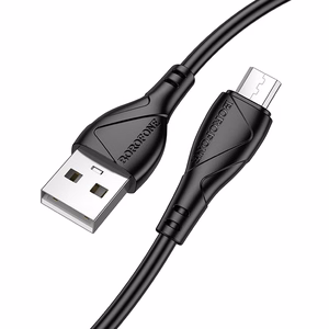 Borofone Kabelis BX121 Energija - USB į Micro USB - 2,4A 1 metras - juodas